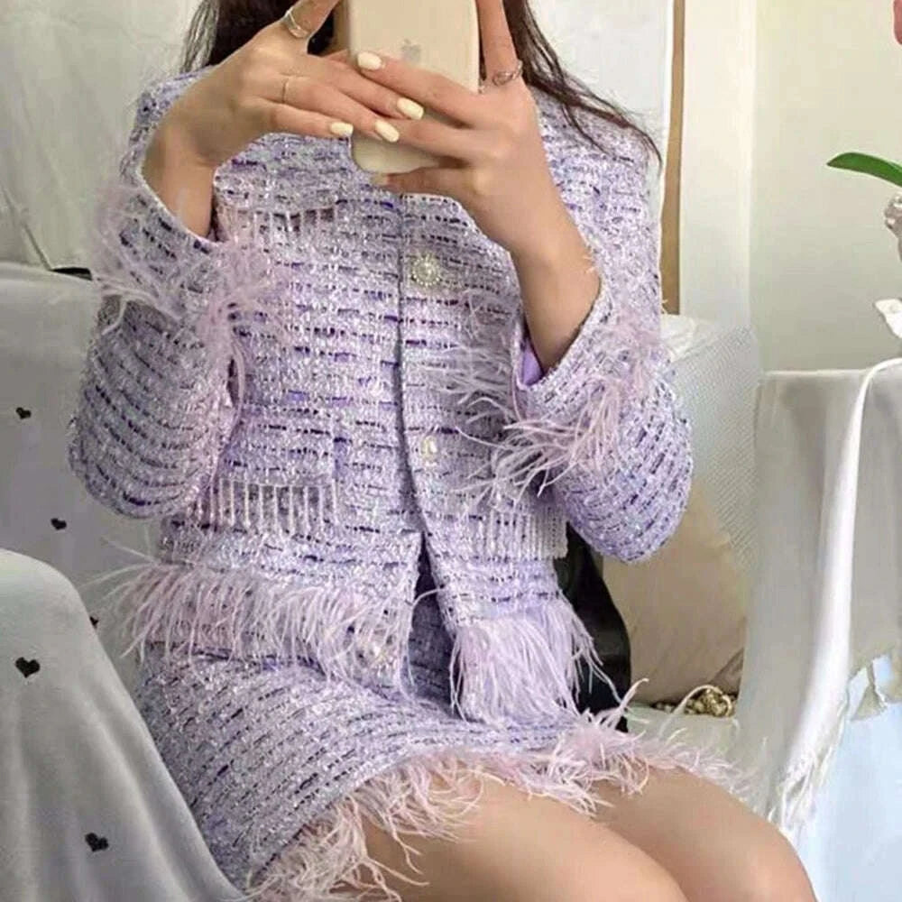 high-quality-elegant-violets-tweed-women-set-single-breasted-feather-beaded-tassel-jacket-high-waist-shorts-suit-fashion-partykimlud-womens-clothes-35082946