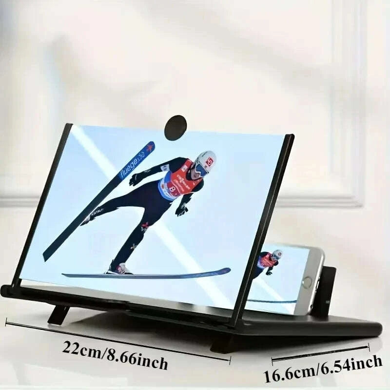 KIMLUD, Pull-Out Phone Screen Amplifier 10 12 Inch 3D HD Video Magnifier with Anti-Blue Light Foldable Lazy Stand for All Smartphones, KIMLUD Womens Clothes