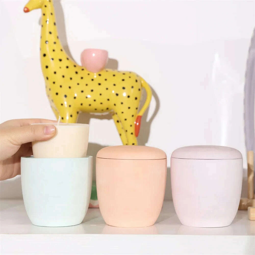 KIMLUD, Boowan Nicole Candle Jar Silicone Mold and 7oz Candle Refill Mold Reusable Concrete Cement Candle Vessel Mould Home Decor, KIMLUD Womens Clothes