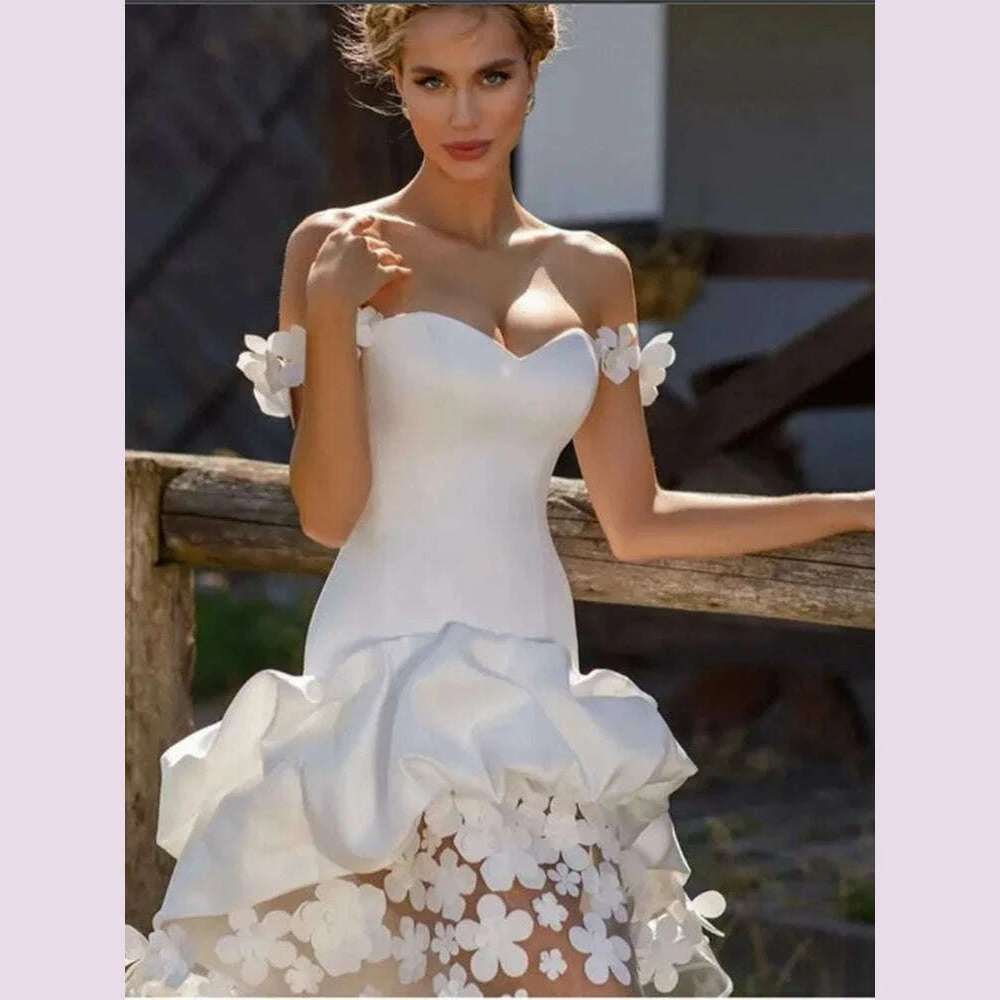 Mermaid Off Shoulder 3D Flower Dress | KIMLUD Mermaid Off Shoulder 3D Flower Dress | KIMLUD