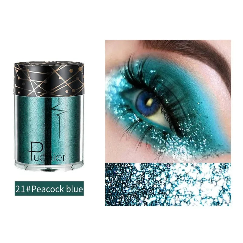 36 Colors Monochrome Eyeshadow Glitter Sequins High Gloss Face Body Glitter Pearlescent Easy-to-color Eye Shadow Festival Makeup