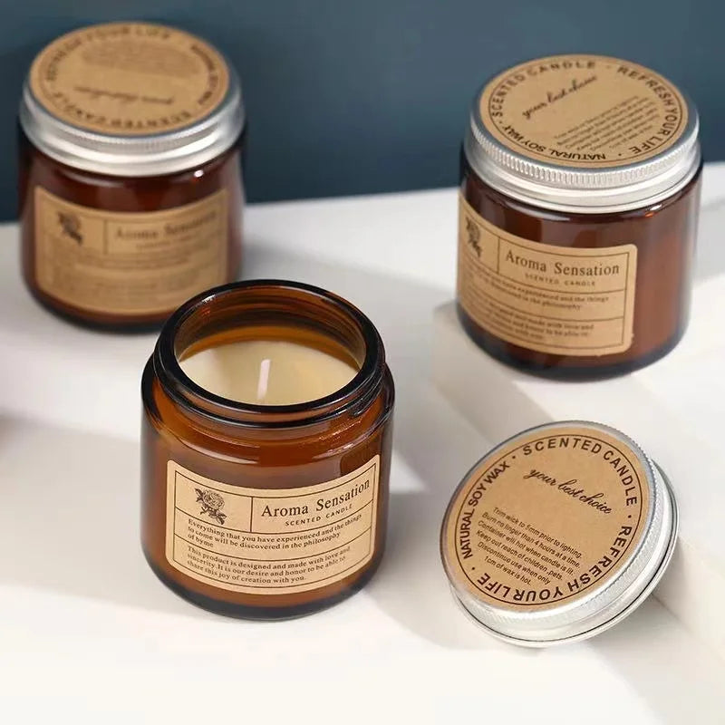 Soy Candle Smokeless Aromatherapy Cup — Amber | KIMLUD