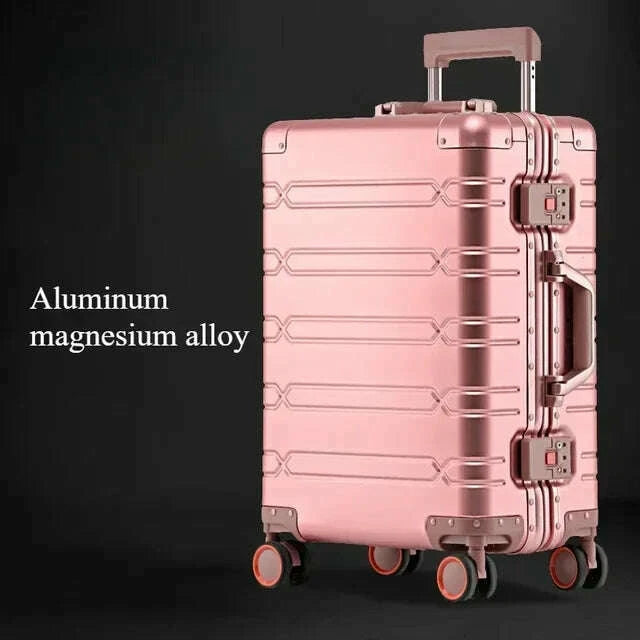 large-capacity-trolley-suitcase-travel-bag-aluminum-magnesium-alloy-travel-suitcase-business-rolling-luggagekimlud-womens-fashion-34614538