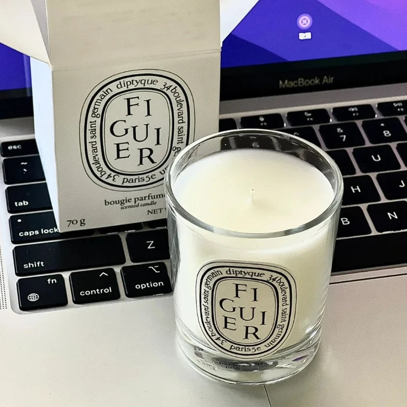 KIMLUD, 70g Classic Aromatherapy Candle Fig Natural Plant Essential Oil Amber Scented Candle Home Tuberose Fragrance Decoration Gift, KIMLUD Womens Clothes