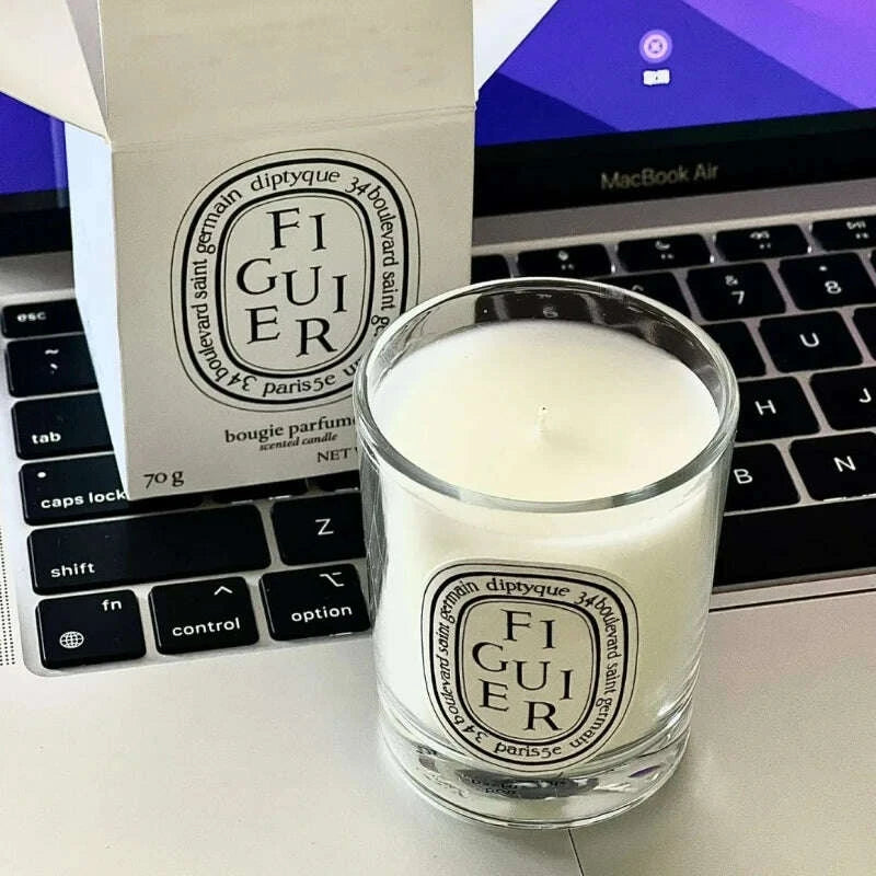 KIMLUD, 70g Classic Aromatherapy Candle Fig Natural Plant Essential Oil Amber Scented Candle Home Tuberose Fragrance Decoration Gift, KIMLUD Womens Clothes
