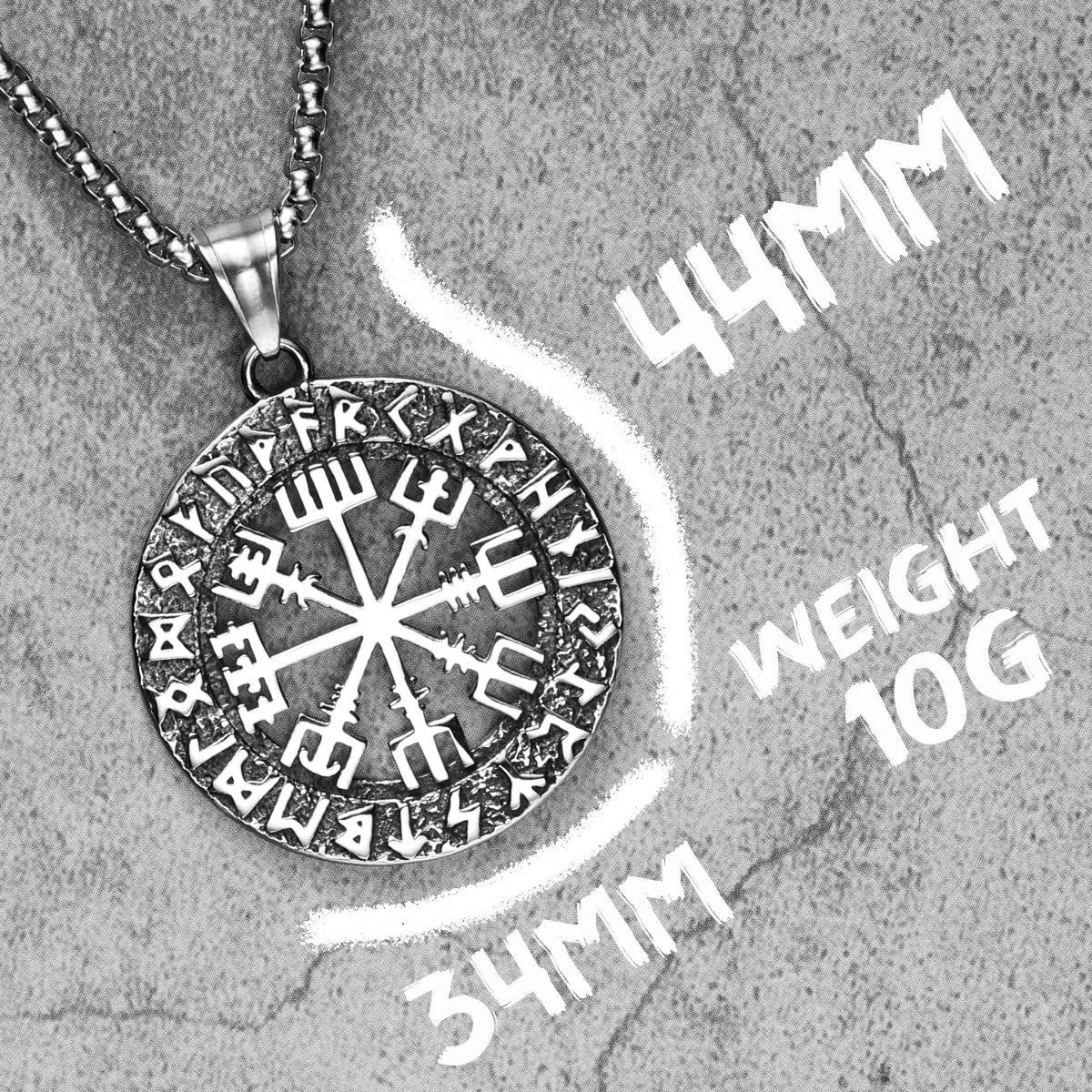 Viking Compass Men Necklaces With Pendant Stainless Steel Jewelry For Male Women Amulets Punk HipHop Accessories Gifts Wholesale