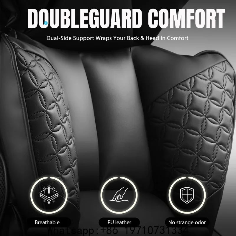 Gaming Chair - Ergonomic High Back With Footrest - Leather | KIMLUD