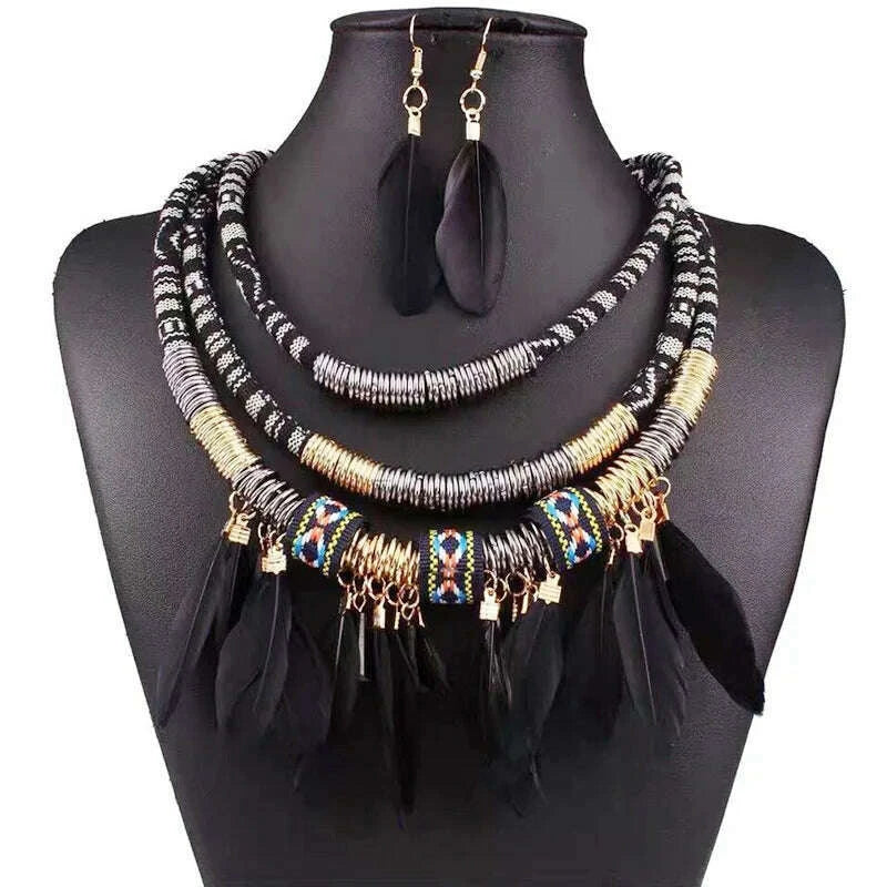 fashion-vintage-ethnic-feather-choker-necklace-earrings-set-for-women-multilayer-nekclace-earrings-jewelry-setskimlud-womens-fashion-34624546
