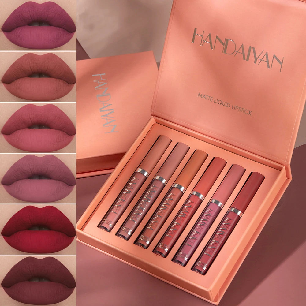 HANDAIYAN Matte Liquid Lipstick Waterproof Lip Gloss Lip Glaze Set Lipgloss Makeup
