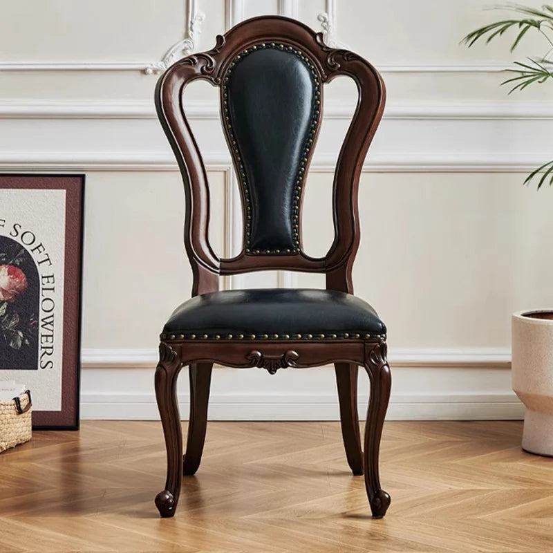 Leather Modern Dining Chairs Wooden Nordic Designer Clear Dining Chairs Living Room Makeup Sillas Para Comedor Home Furniture