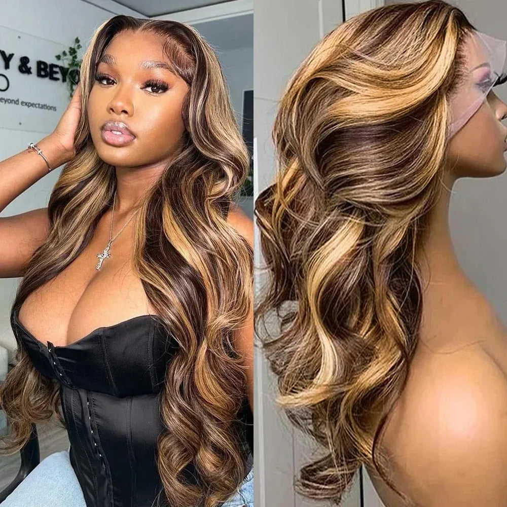 Lace Front Wig – HD Lace Front Wig – Remy Hair – Honey Blonde Ombre | KIMLUD