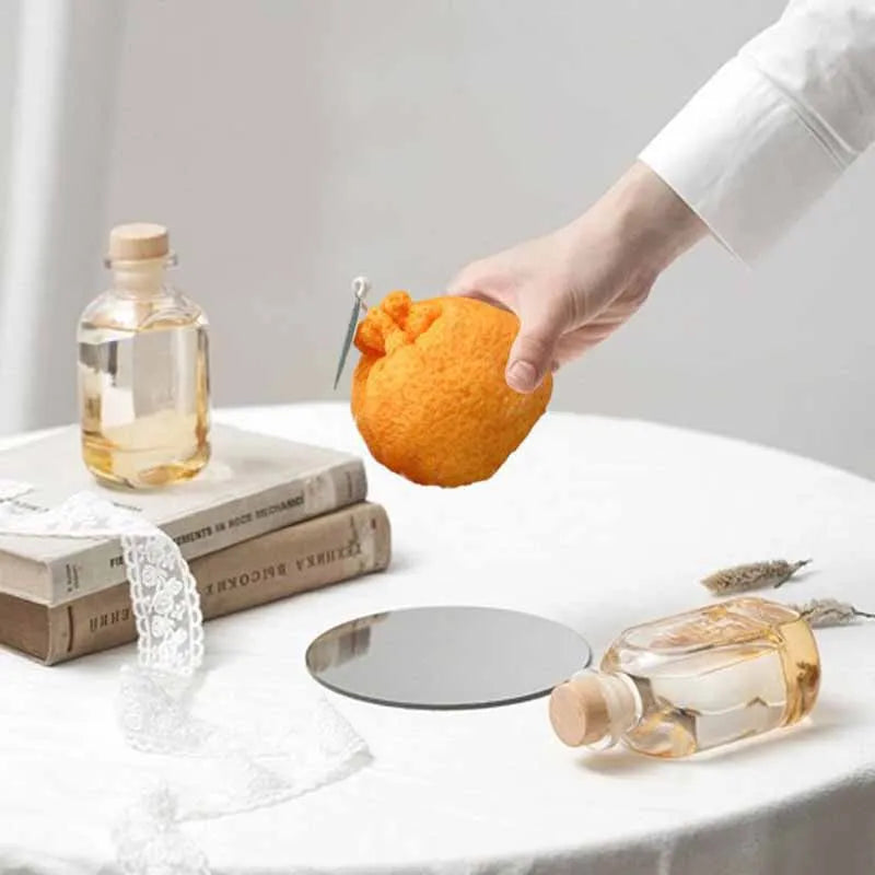 KIMLUD, Ins Simulation Tangerine Aroma Candles Creative Modern Home Decoration Ornaments Birthday Gift Accompaniment Soy Aroma Candles, KIMLUD Womens Clothes