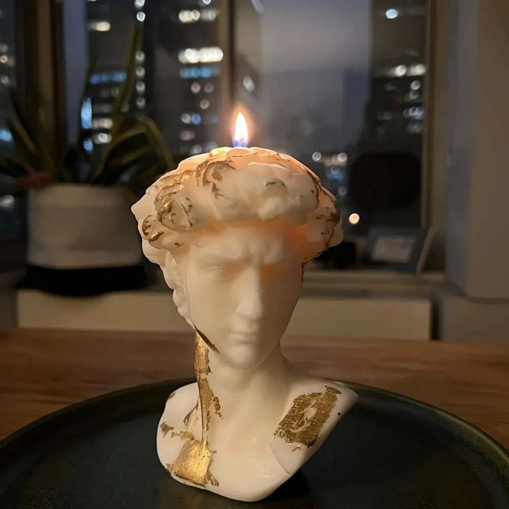 KIMLUD, David Shape Silicone Scented Candle Mold DIY 3D Portrait Resin Mould Human Body Gypsum Making Tool Craft Gifts Home Decor, KIMLUD Womens Clothes