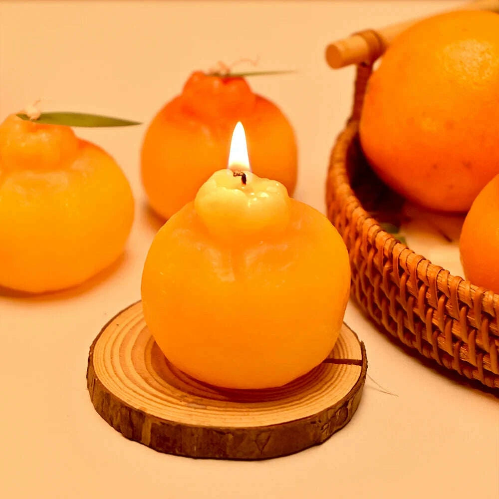 KIMLUD, S0164 Creative 3D Orange Silicone Candle Mold Simulated Fruit Moldes Para Velas for Aromatherapy Candle Making, KIMLUD Womens Clothes