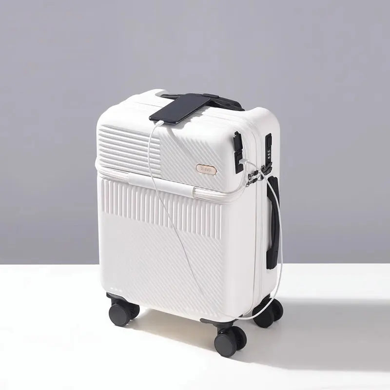 Luggage Front Opening Combination Box Charging Interface Multi-Function Trolley Box 20" Boarding Luggage Silent Universa Wheel