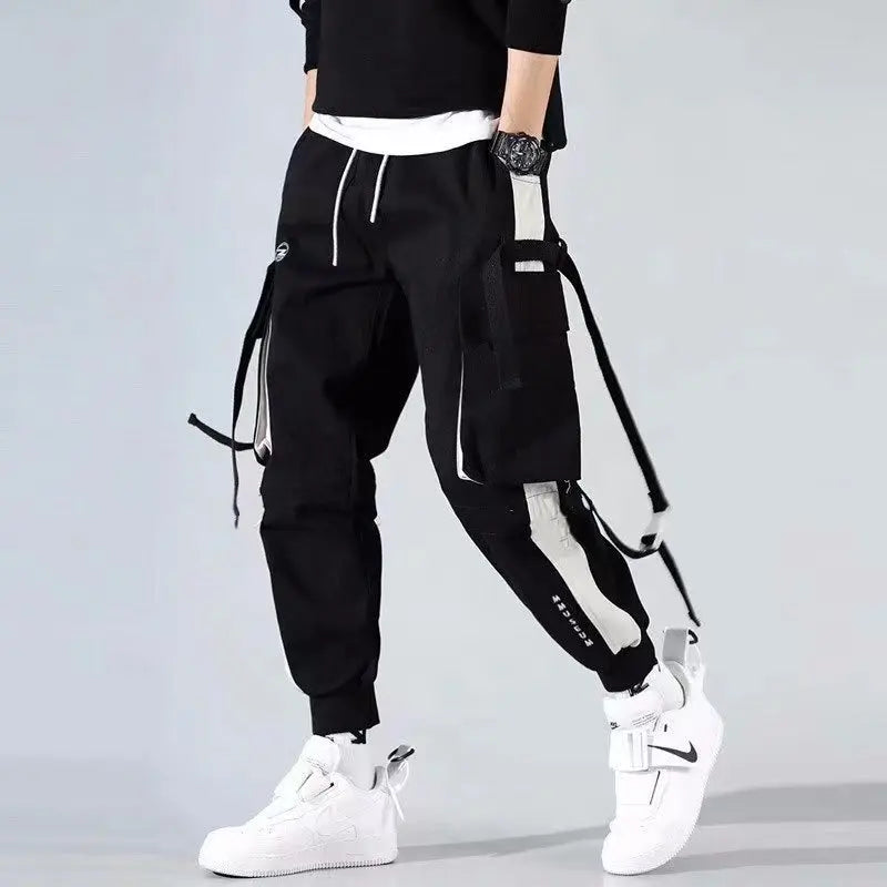 China-Chic functional style overalls for men in autumn and winter loose hip-hop fashion brand ins leggings halon pants cargo pan