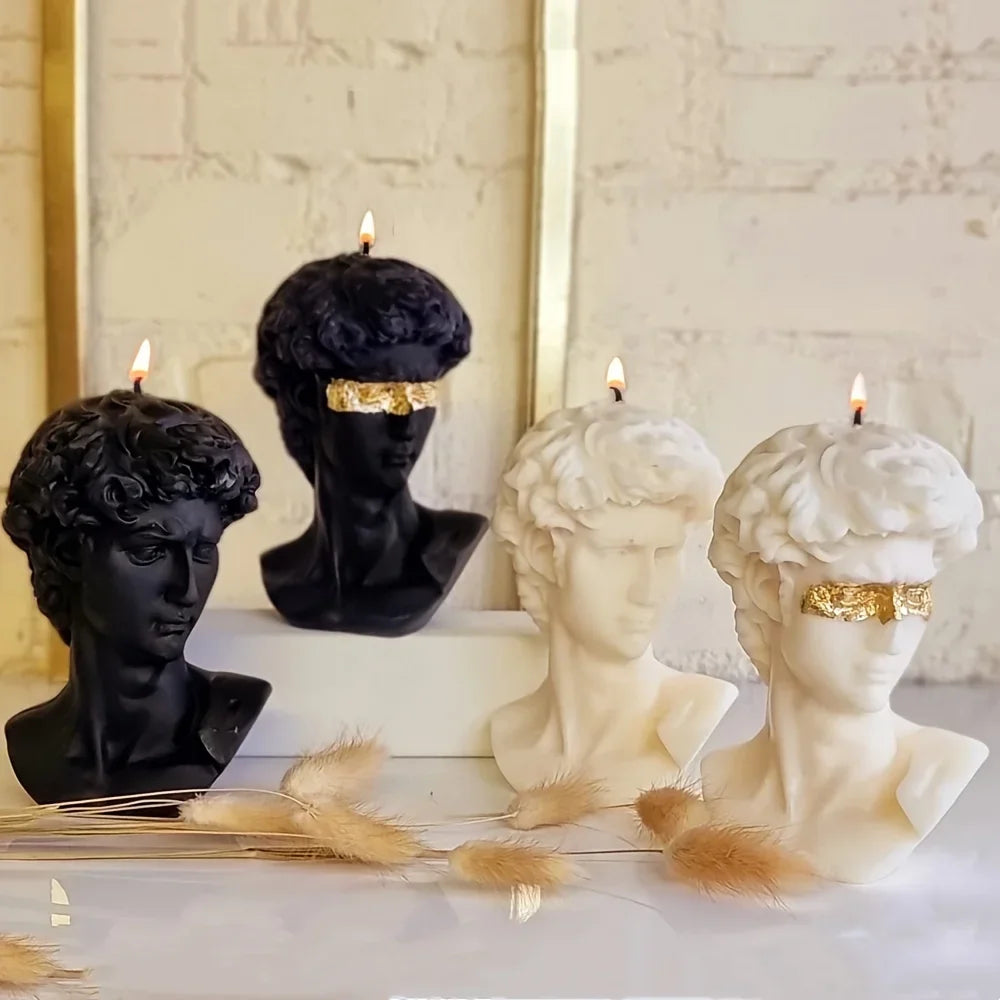 KIMLUD, David Shape Silicone Scented Candle Mold DIY 3D Portrait Resin Mould Human Body Gypsum Making Tool Craft Gifts Home Decor, KIMLUD Womens Clothes