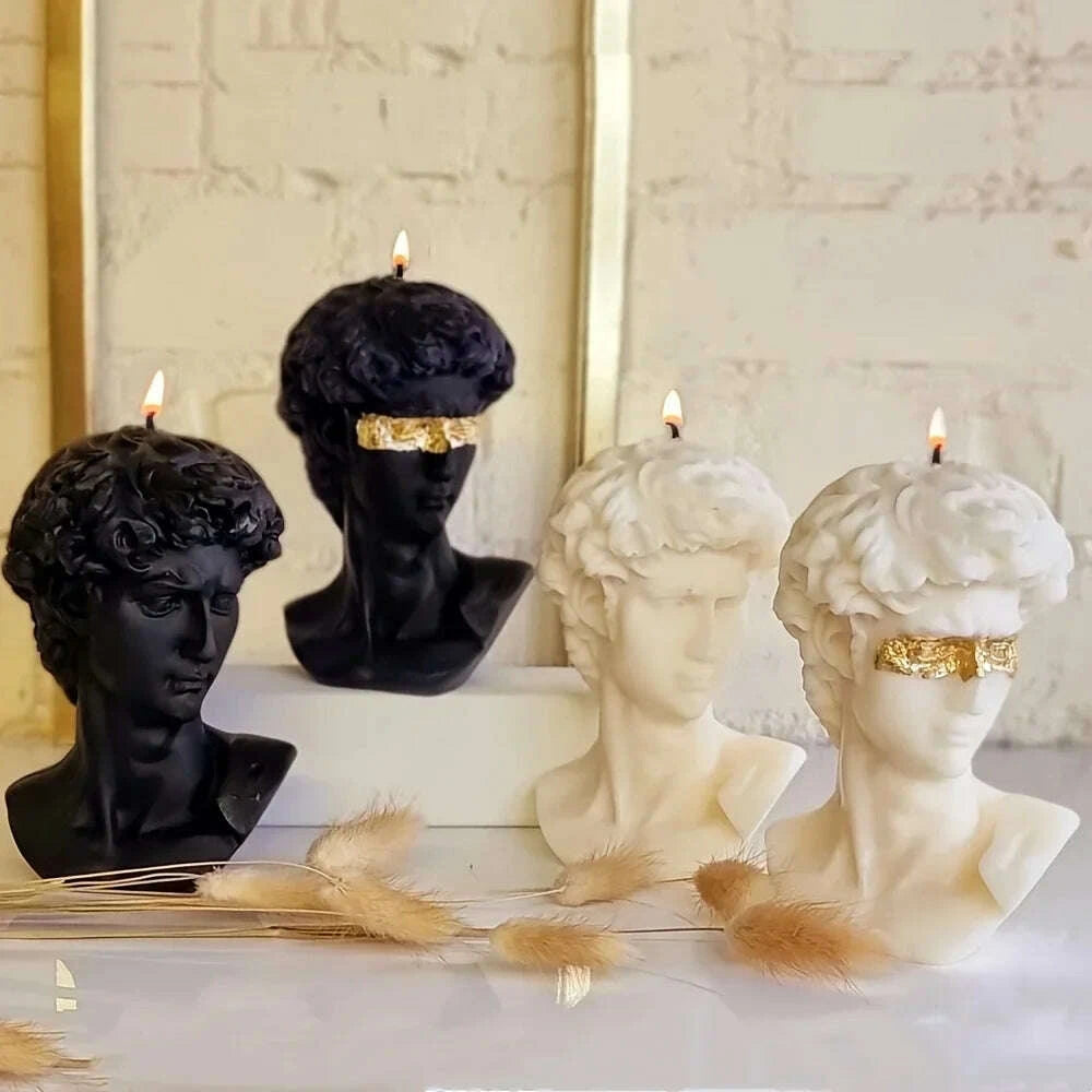 KIMLUD, David Shape Silicone Scented Candle Mold DIY 3D Portrait Resin Mould Human Body Gypsum Making Tool Craft Gifts Home Decor, KIMLUD Womens Clothes