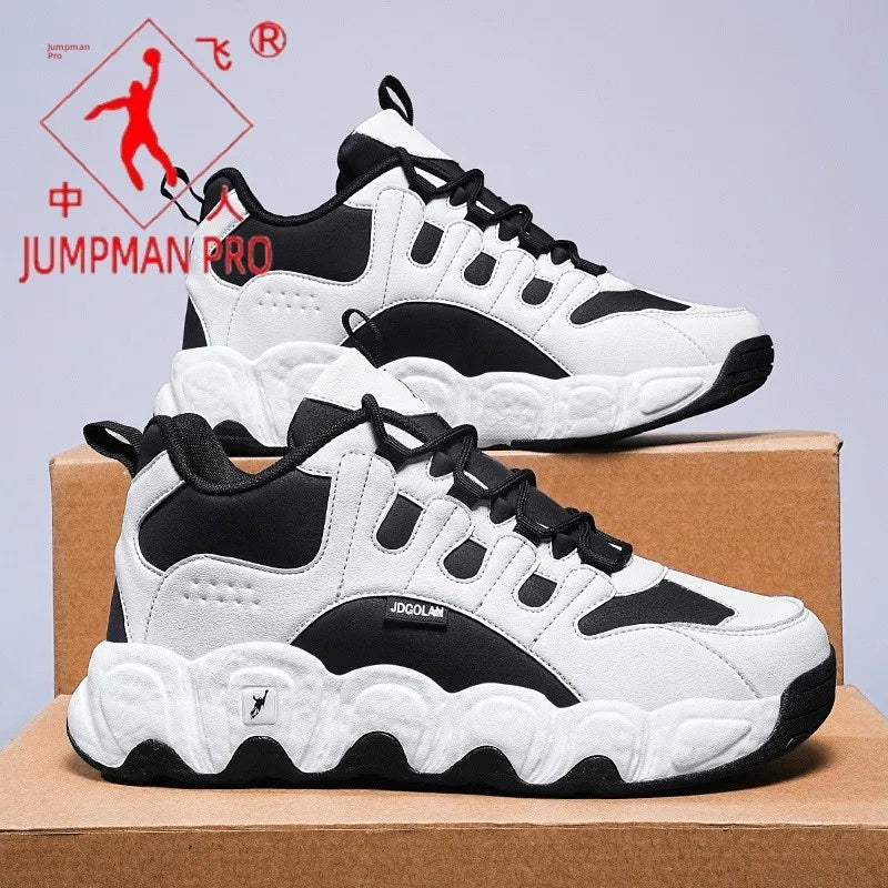Jordan Grant Men's Shoes Versatile Thick Bottom Shock Absorption Heightening Student Wear-Resistant Dad Shoes Sporty Style