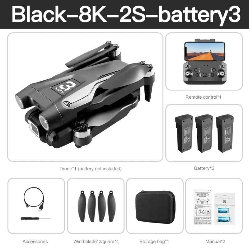 KIMLUD, Xiaomi Z908 Pro /MAX 4K Drone Professional 8K GPS Dron Optical Flow Localization 3sided Obstacle Avoidance Quadcopter RC Toys, KIMLUD Womens Clothes