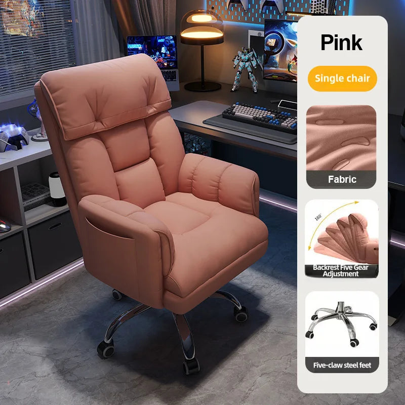Ergonomic Computer Chair Home Office Recliner Sofa Boy Comfortable Sedentary Gaming Chair with Retractable Footrest For Relaxing