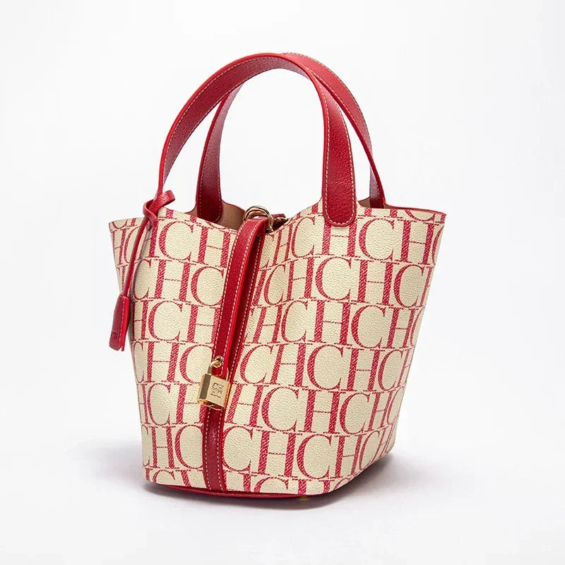 PVC Handbag Large-Capacity Commuter Travel — Beige | KIMLUD