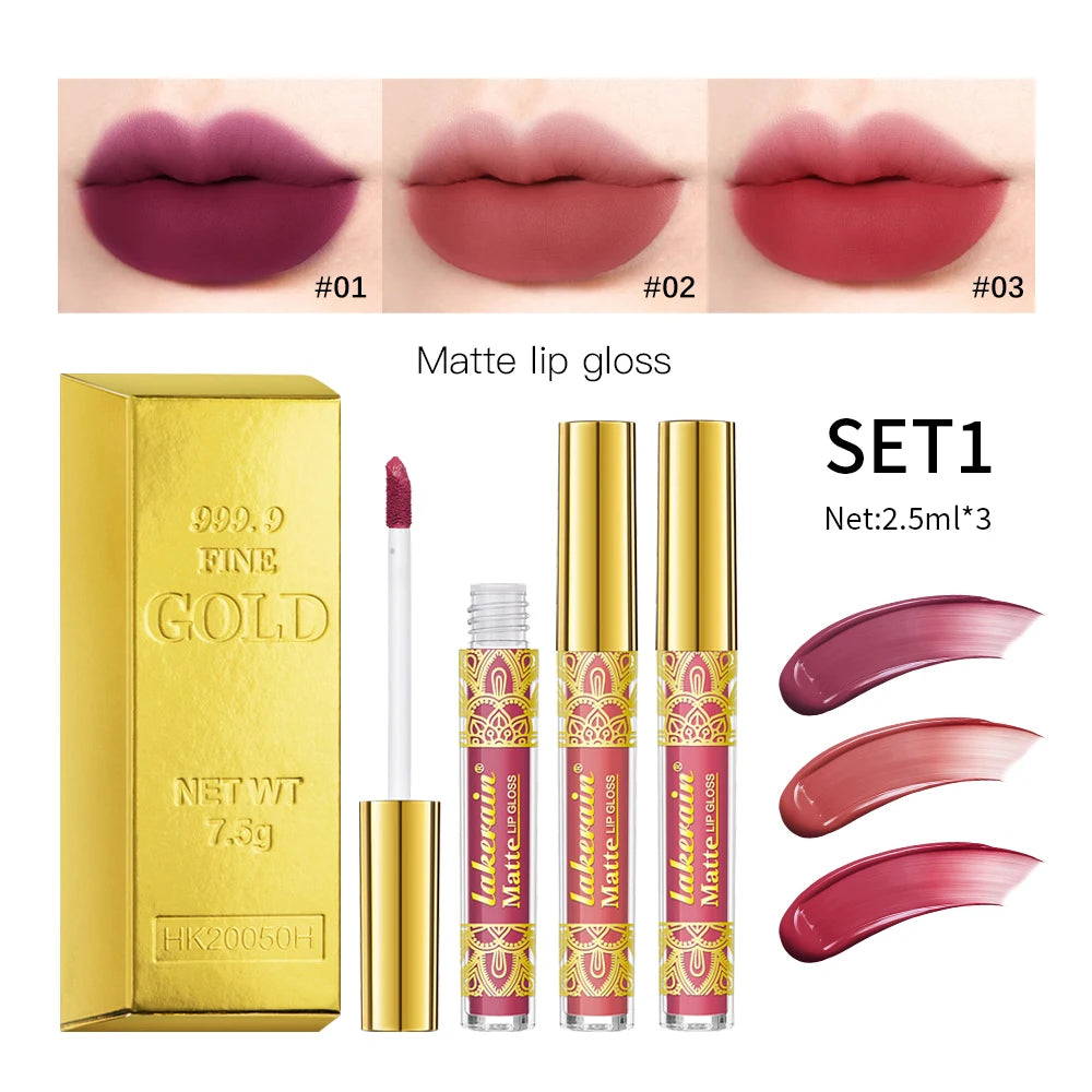 Golden Bar Lipstick Velvet Finish Intense Color — Gold | KIMLUD