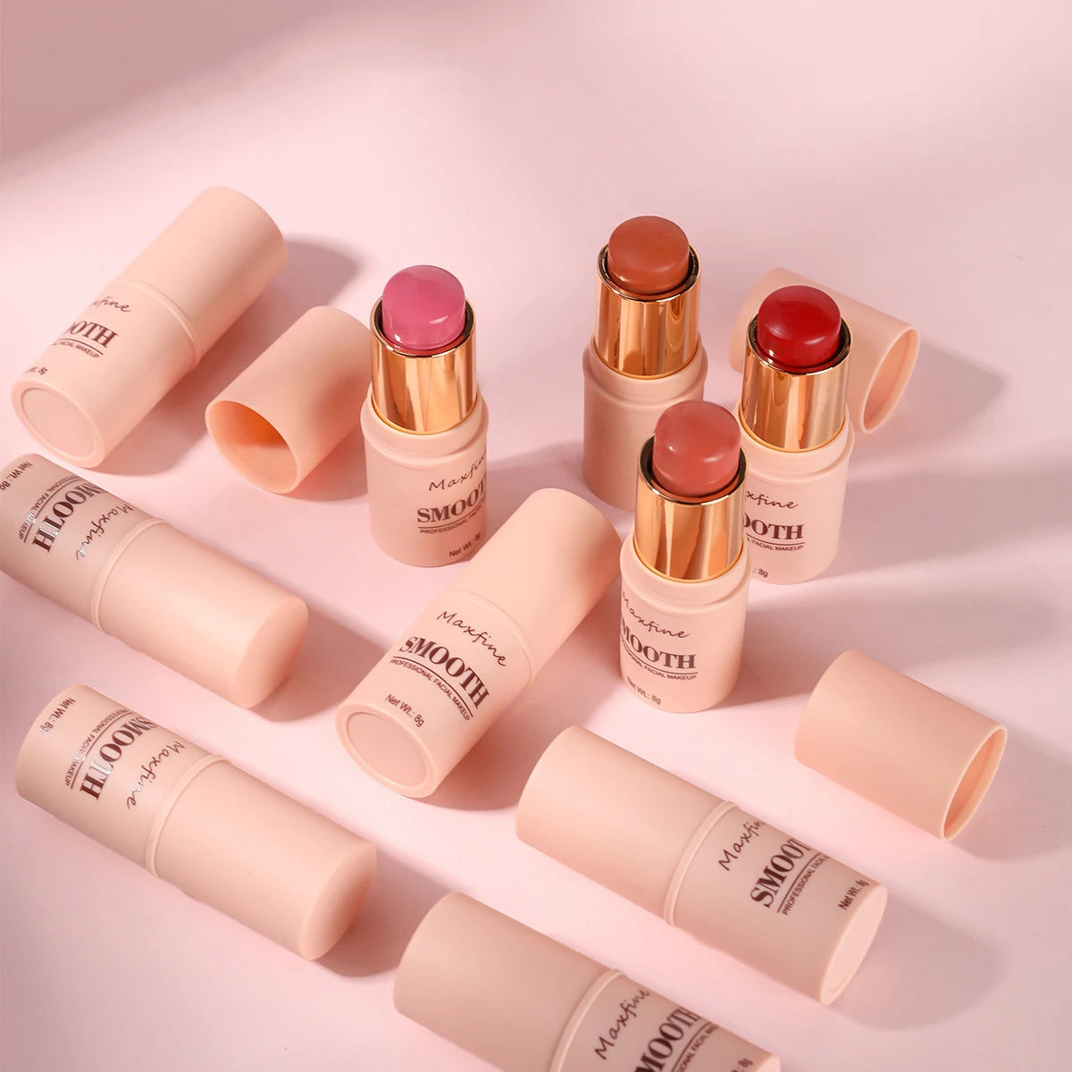 Sculpting Smooth Blush Stick With Natural Long Lasting Effect For Brightening And Universal Use On Eyeshadow And Lips