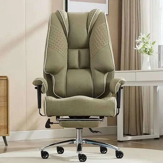 KIMLUD, big and tall office chair 400lbs wide seat, leather high back executive office chair with foot rest, ergonomic chairs lumbar sup, KIMLUD Womens Clothes
