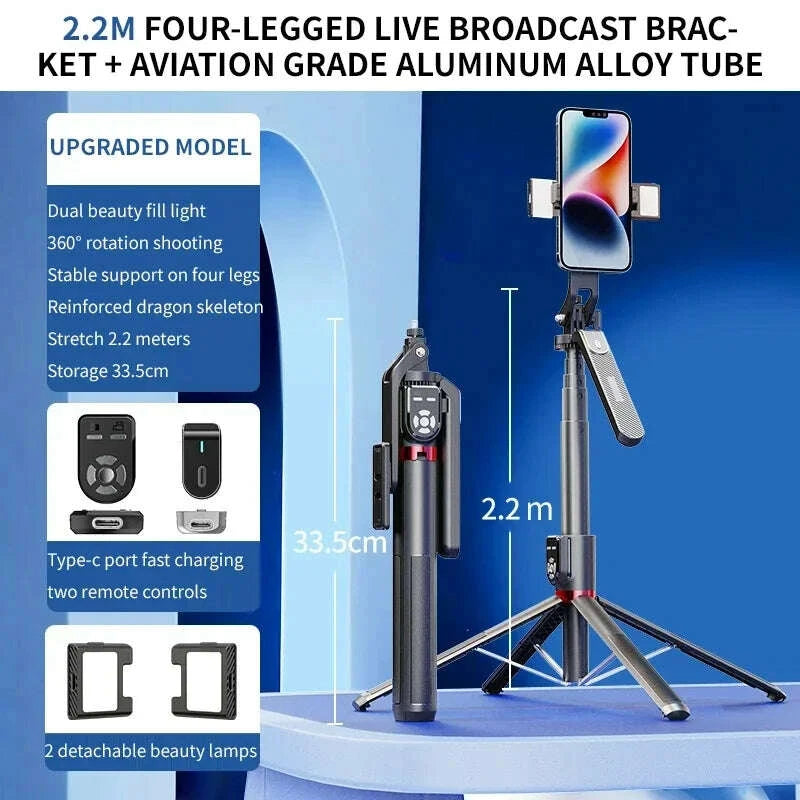 p325-dual-remote-selfie-stick-22m-extended-mobile-phone-quadpod-wireless-bluetooth-selfie-stick-handheld-stabilizer-bracketkimludkimlud-35567316