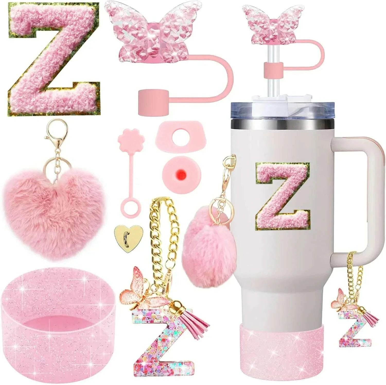 kimlud-9pcs-cup-accessory-set-for-stanley-30oz-40oz-butterfly-straw-cover-cap-silicone-boot-charm-initials-sticker-spill-proof-stopper-kimlud-womens-clothes-34635286