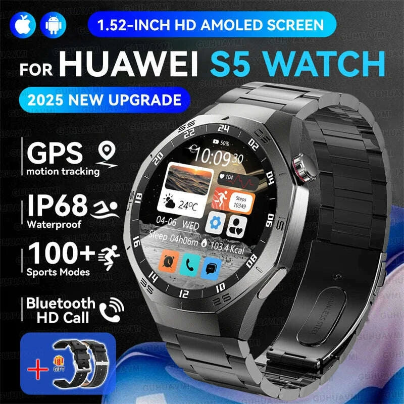 2025new-guhuavmi-gt5-pro-smart-watch-men-hd-amoled-screen-gps-motion-trajectory-heartrate-bluetooth-call-152-smartwatch-ip68kimlud-womens-fashion-34609107