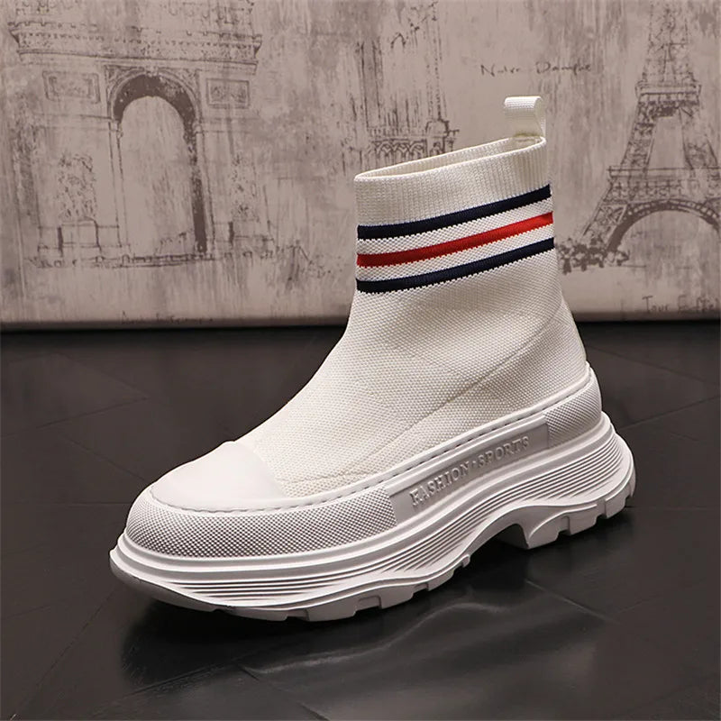Luxury Design Wedding Dress Business Boots Fashion Men Mesh Casual Shoes Lightweight Vulcanize Round Toe Driving Walking Loafers