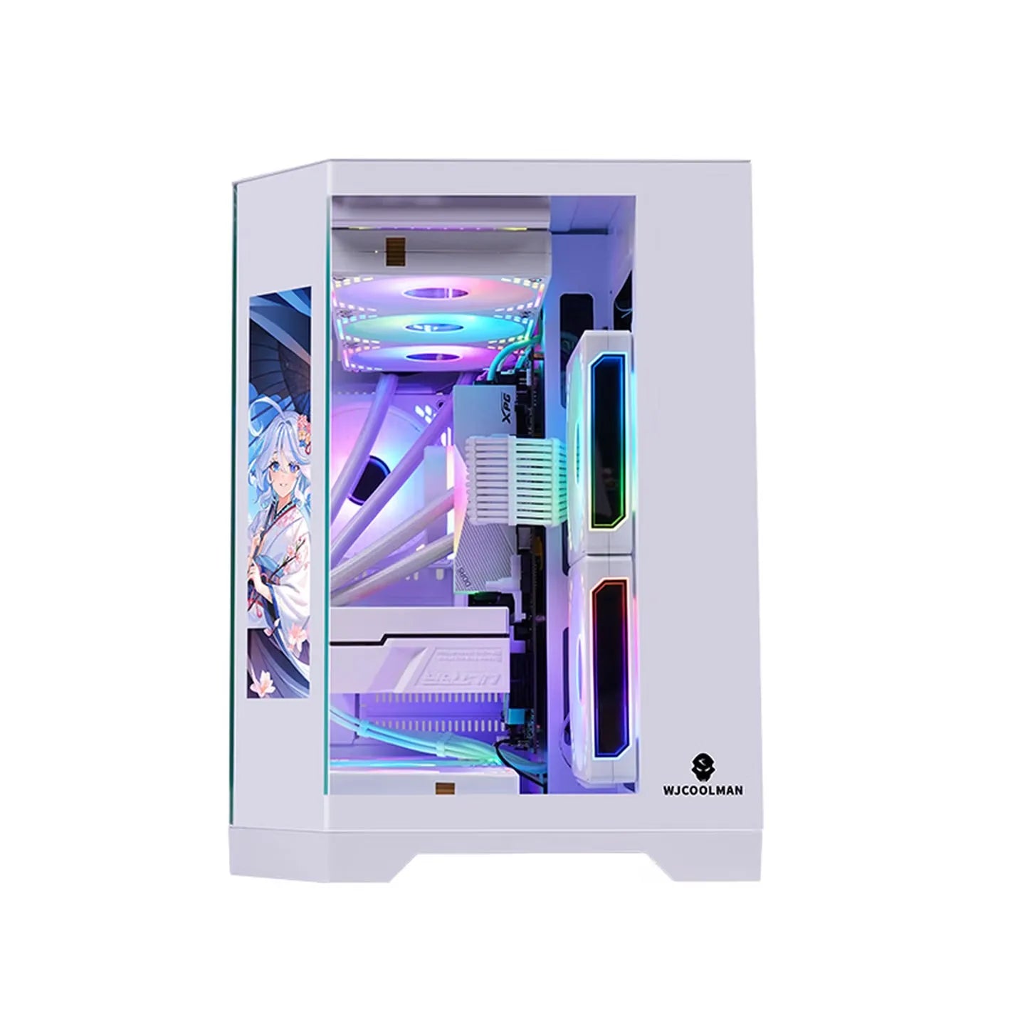 Tempered Glass Desktop Case Dreamer M-ATX Supports 360mm Radiator — White | KIMLUD