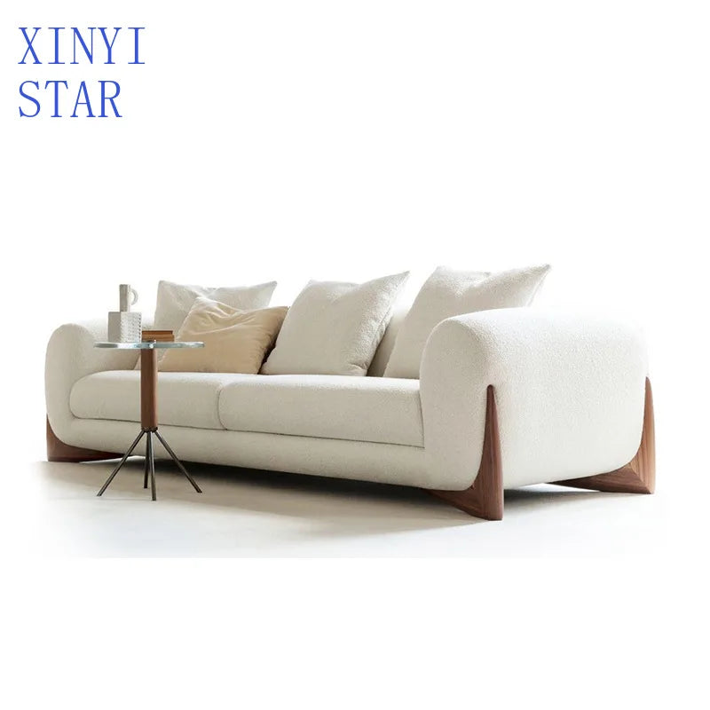 Nordic Fabric Sofa Wabi-Sabi — Ivory White | KIMLUD