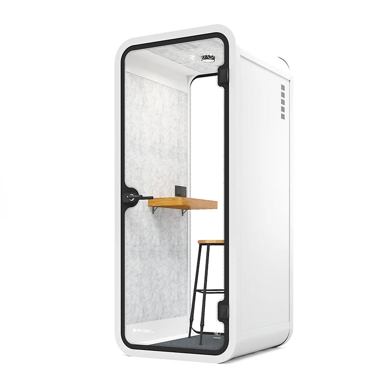 Video Conference Privacy Booth – Movable Soundproof – Aluminum Frame | KIMLUD