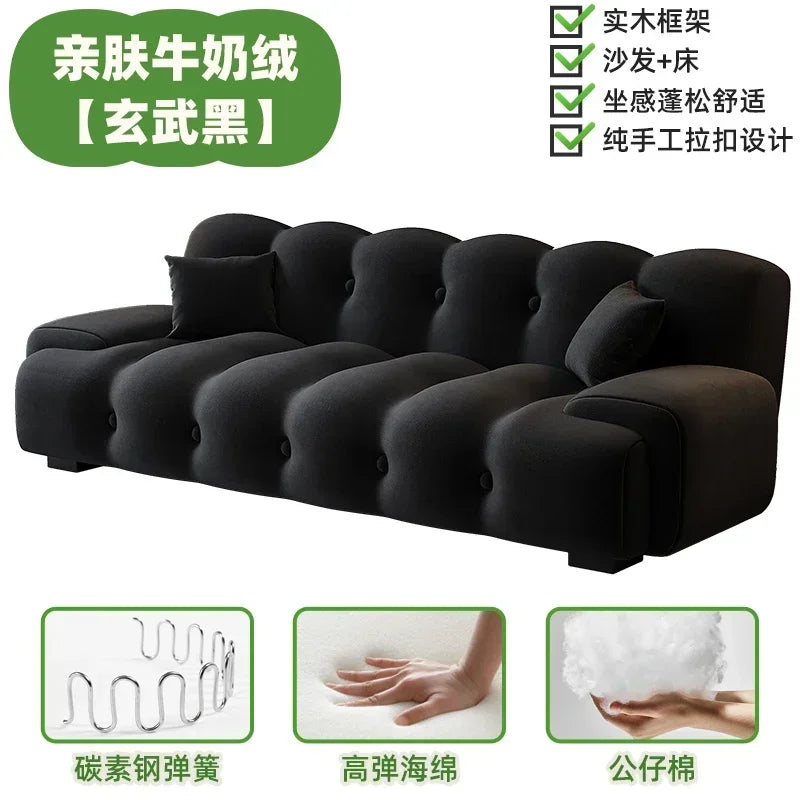 Nordic Minimalist Sofa Bed Multifunctional Foldable — Grey | KIMLUD