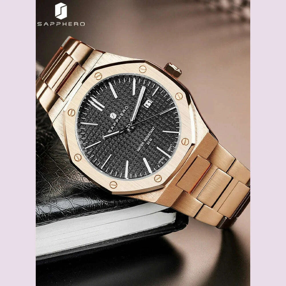 sapphero-rose-gold-men-watches-30m-waterproof-stainless-steels-watches-quartz-watch-men-business-fashion-watches-for-men-watchekimlud-womens-fashion-34610802