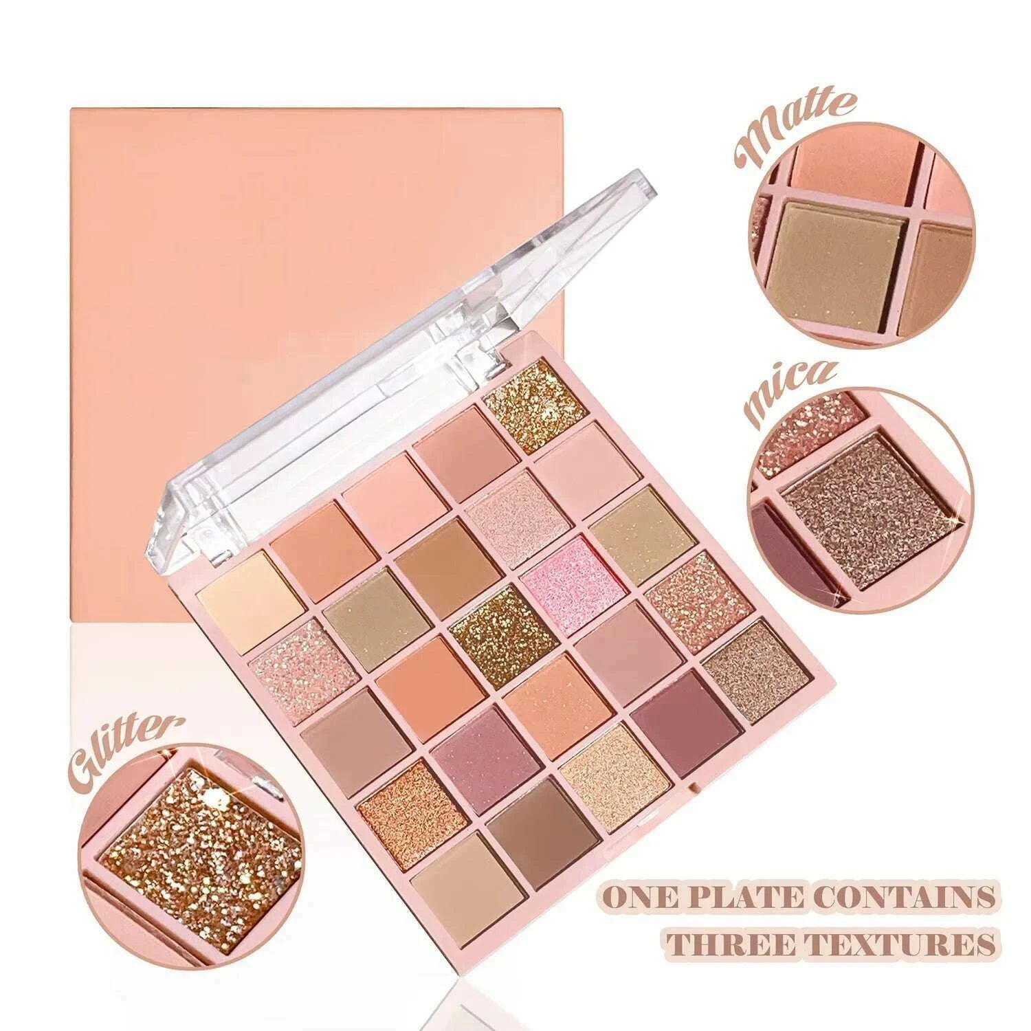 25-color-eye-shadow-tray-oatmeal-milk-tea-tray-sparkling-powder-pearl-sequins-gentle-orange-brown-affordable-eye-shadowkimlud-womens-fashion-34599255