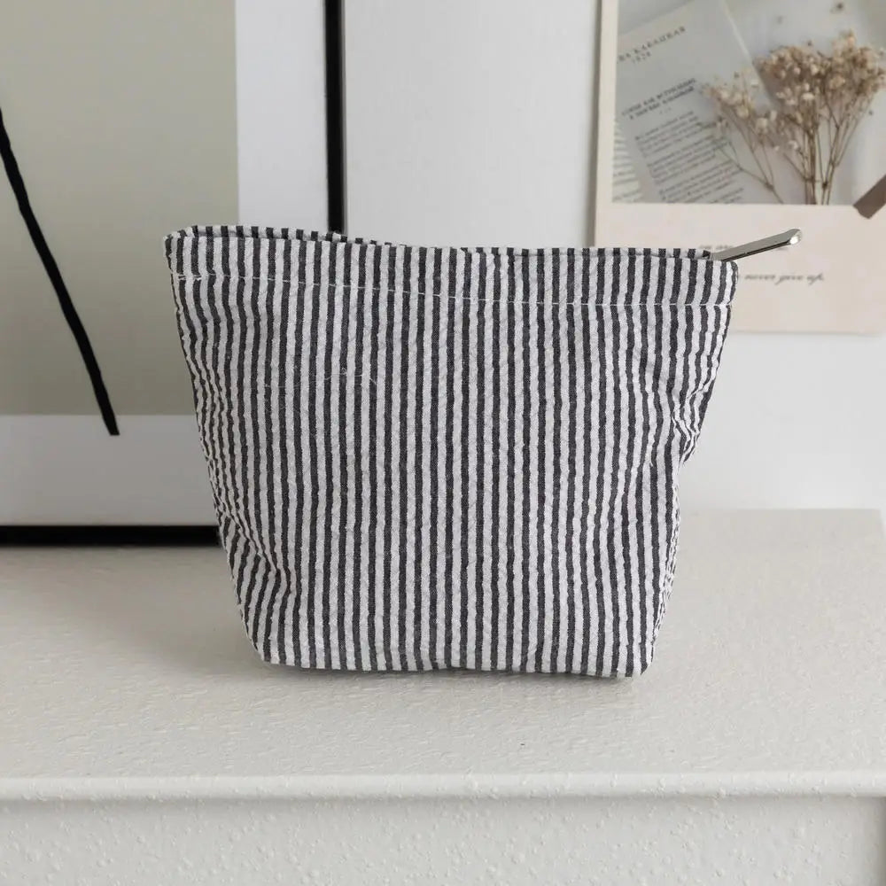 Striped Polyester Clutch Bag Small — Multicolor | KIMLUD