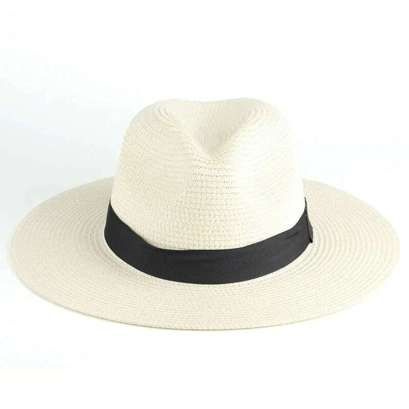 fashion-men-straw-hat-for-women-summer-trendy-beach-sun-hats-solid-color-fedoras-ribbon-casual-cowboy-jazz-cap-gangster-cap-malekimlud-womens-fashion-34601405
