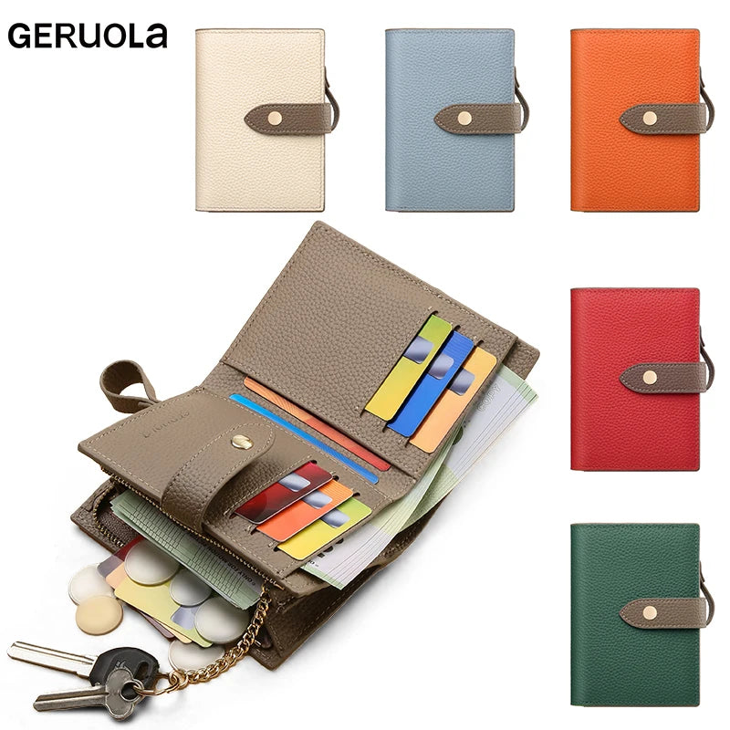 Wallet – Retro Clamshell Design – Genuine Cow Leather | KIMLUD