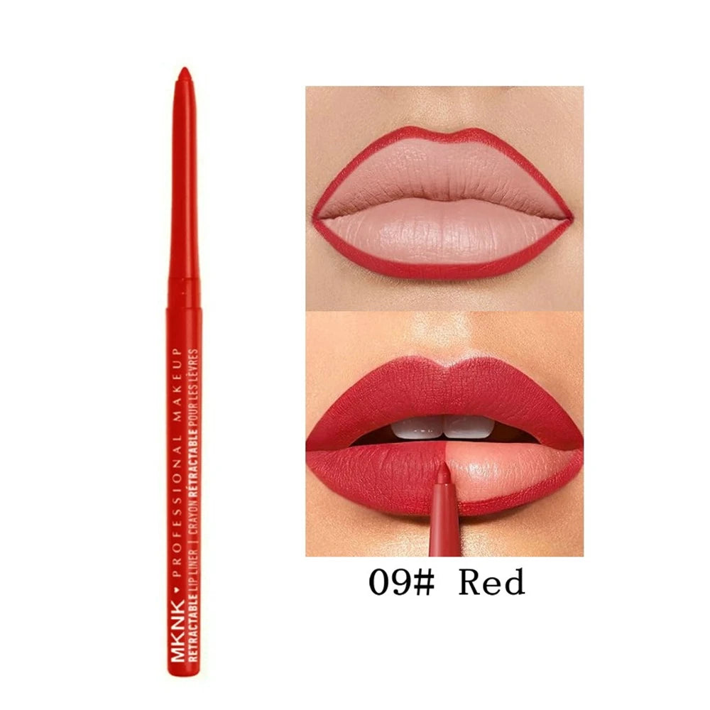 6 Color Matte Lipliner Pencil Brown Contour Tint Lipstick Waterproof Long Lasting Non-stick Cup Moisturising Lip Makeup Cosmetic