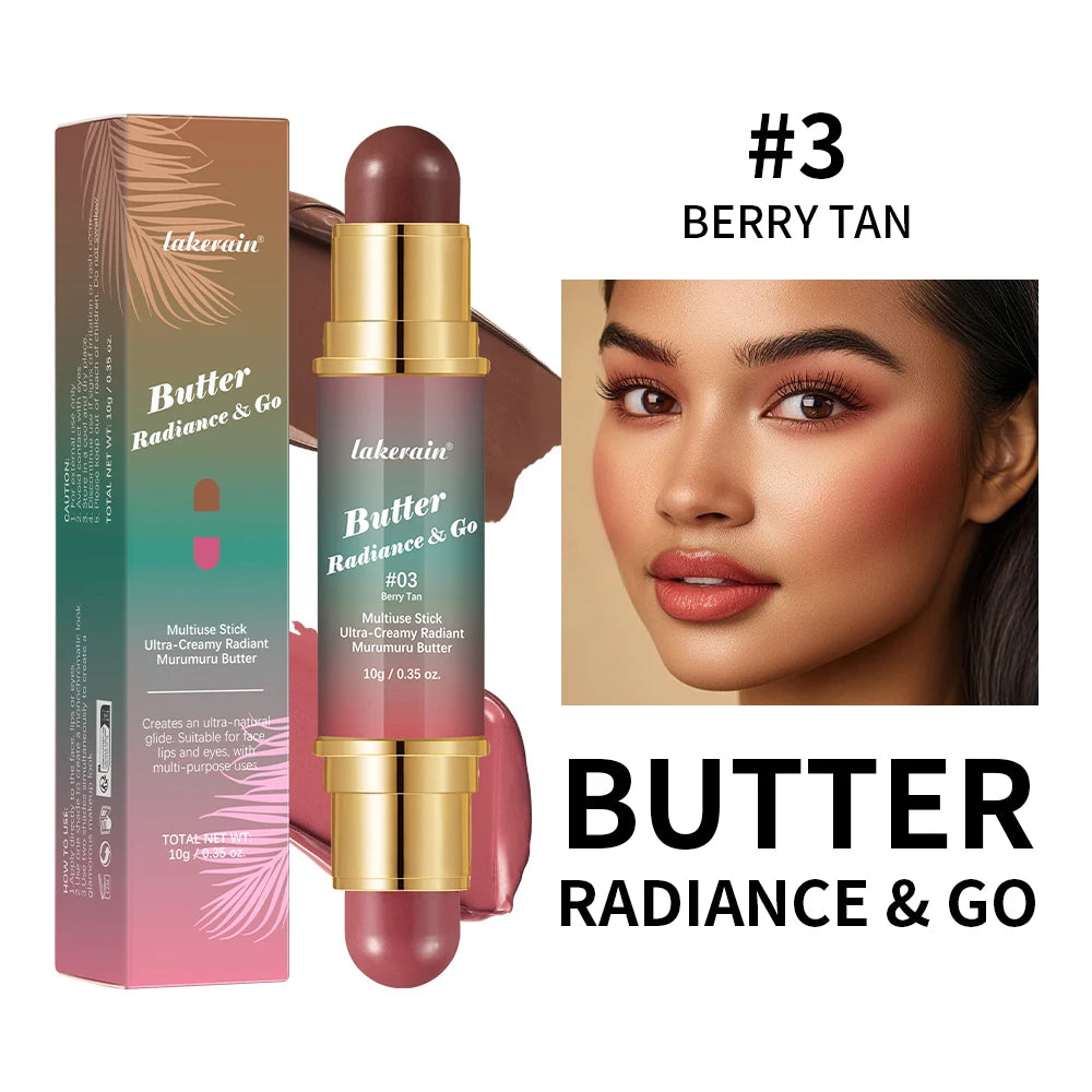 Physicians Butter Glow And Go Multiuse Stick Double Headed Bronzer Blush For Cheeks Eyes Lips Long Lasting Matte Glow Makeup
