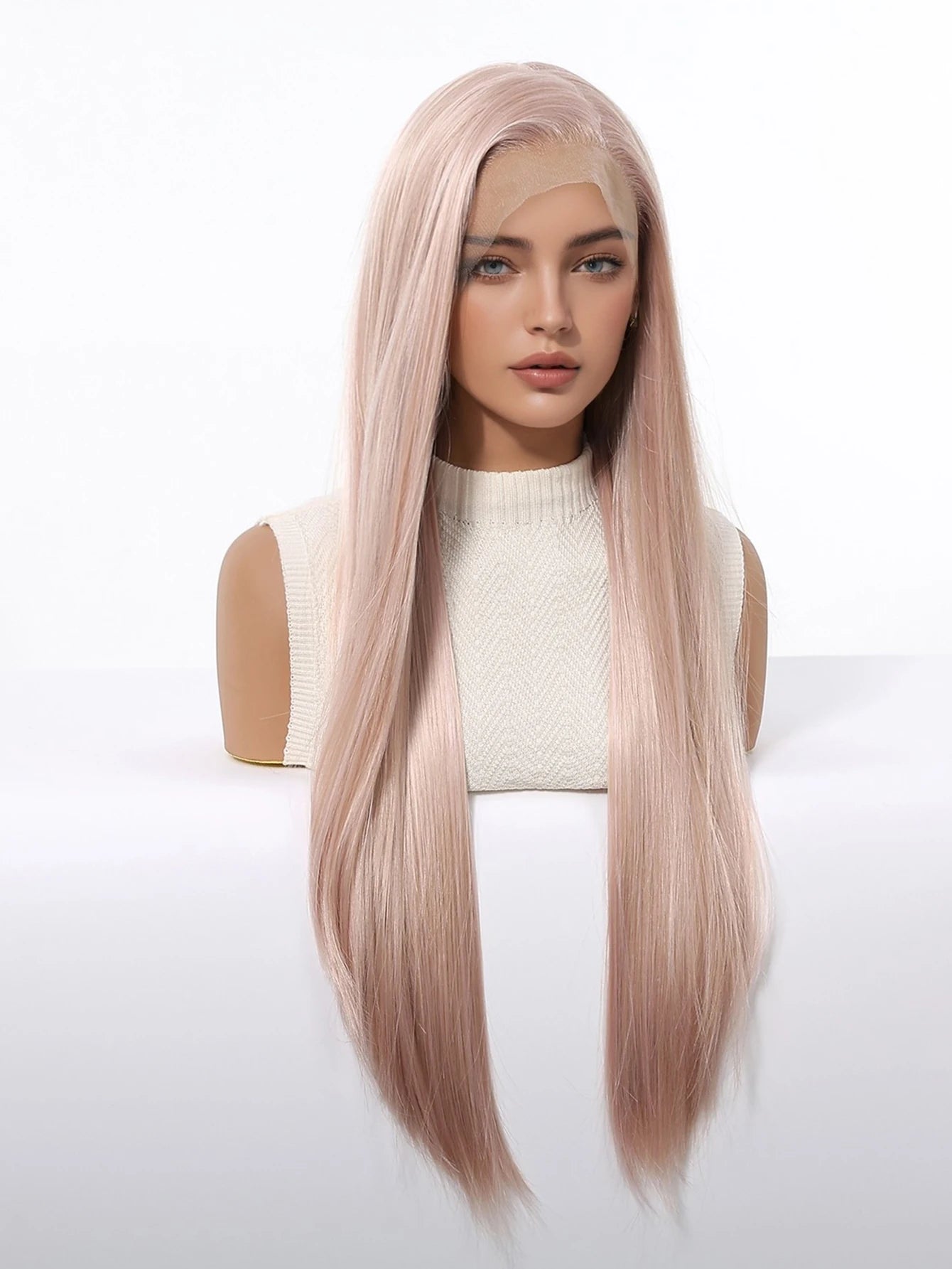Lace Front Wig – HD Lace Front – Synthetic – Ash Pink | KIMLUD