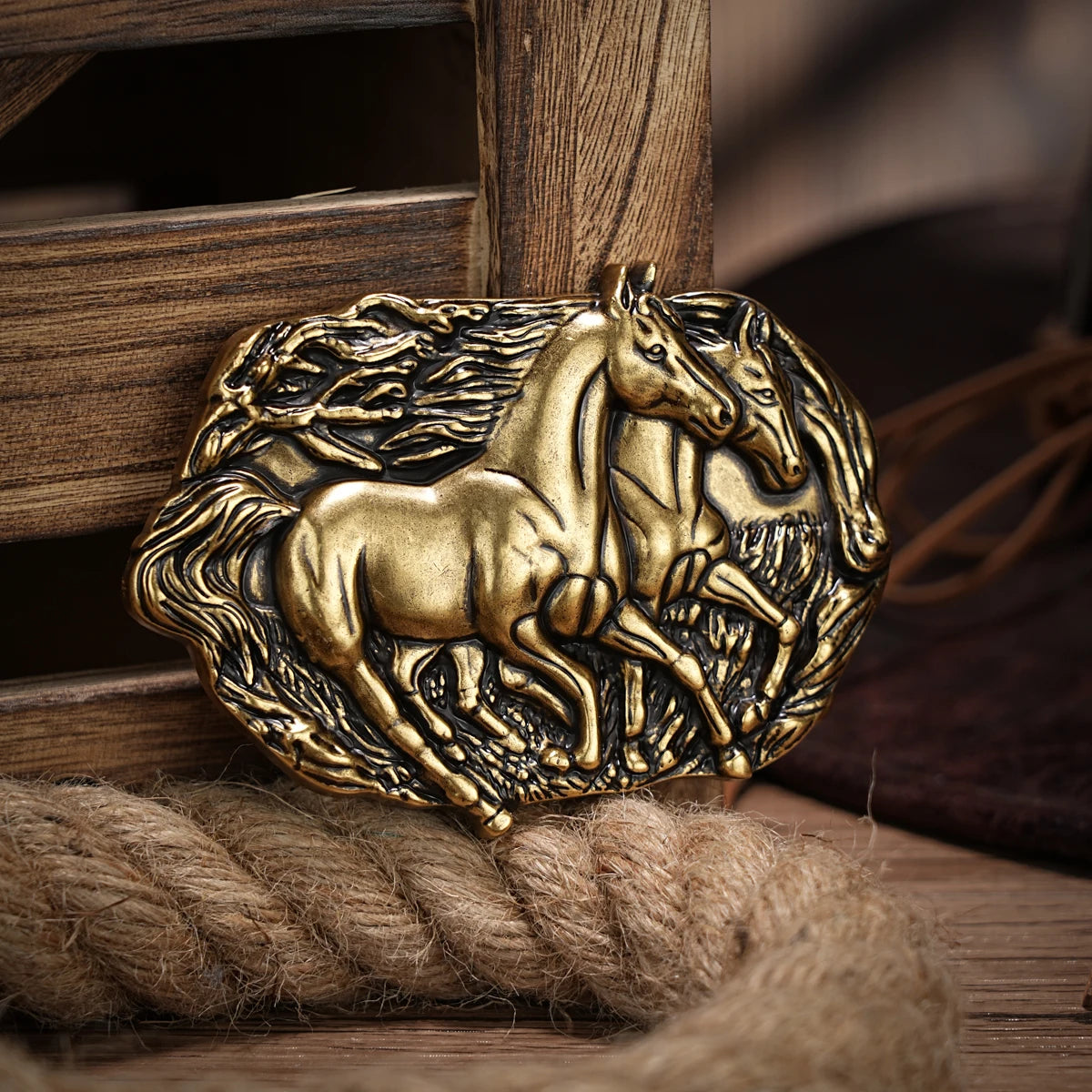 Belt Buckle – Western Cowboy Rodeo – Large – Silver | KIMLUD