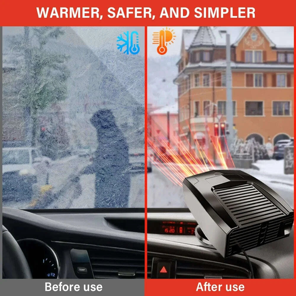 KIMLUD, Car Heater 12V 2 in 1 Cooling Portable Powerful Car Heater 360 Degree Rotation Car Windshield Defroster for Car Auto Accessories, KIMLUD Womens Clothes