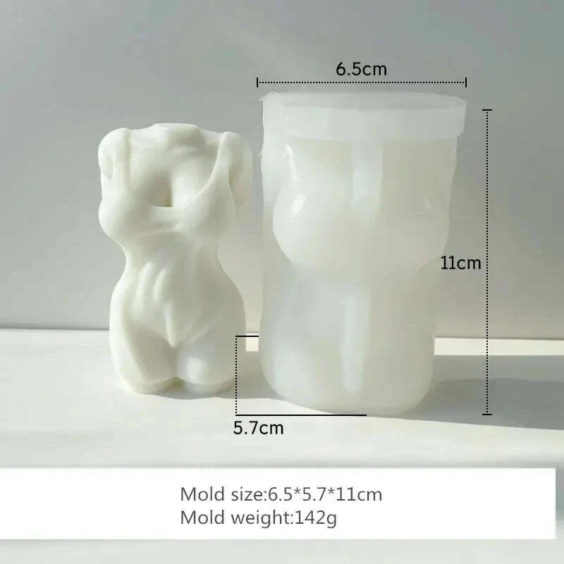 KIMLUD, Adonis Sculpture Torso Mold Human Candle Mold DIY Body Abdominal Muscle Man's Statue Plaster Sculpture Male Silicone Mold, KIMLUD Womens Clothes