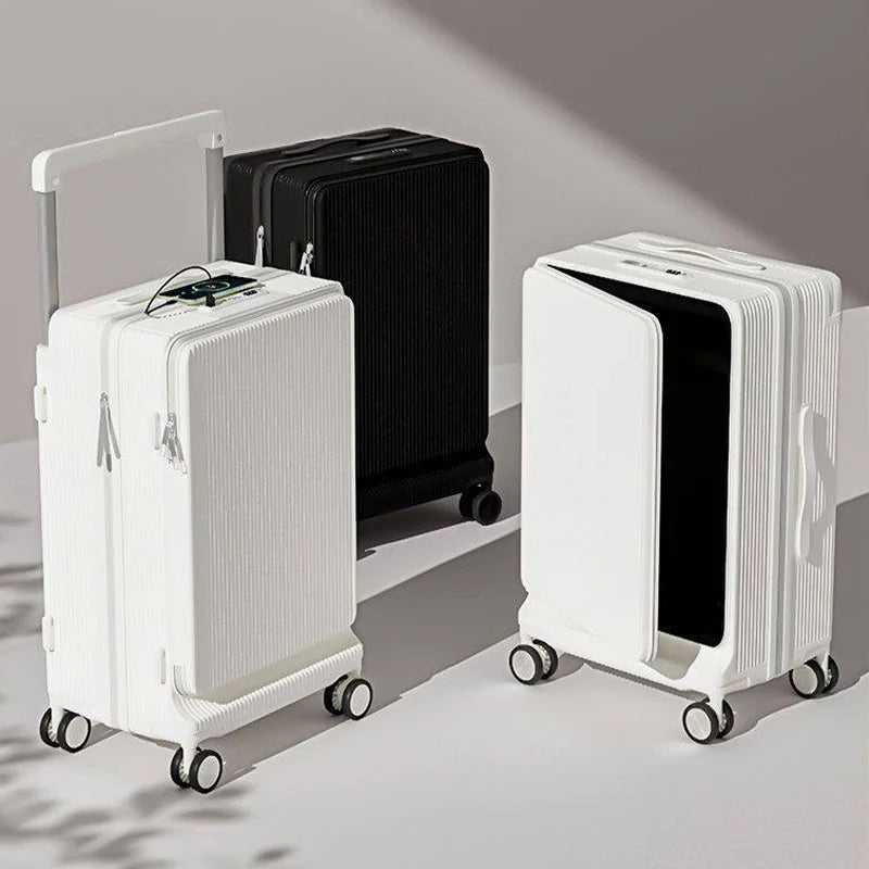 Hardside Luggage Large-Capacity 30 Inch Side-Opening — Black | KIMLUD