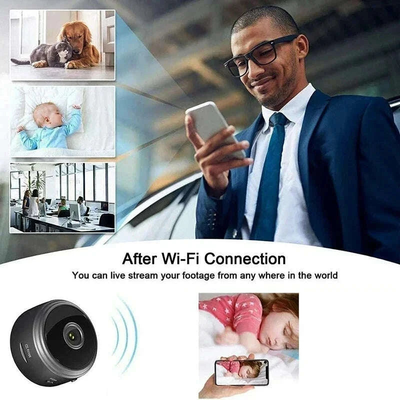 KIMLUD, A9 Mini WiFi Wireless Camera Security Protection Remote Video Surveillance Smart Home Monitoring Camcorder, KIMLUD Womens Clothes